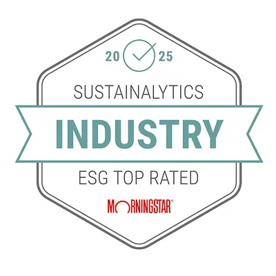 Morningstar Sustainalytics ESG Top Rated Company Logo  