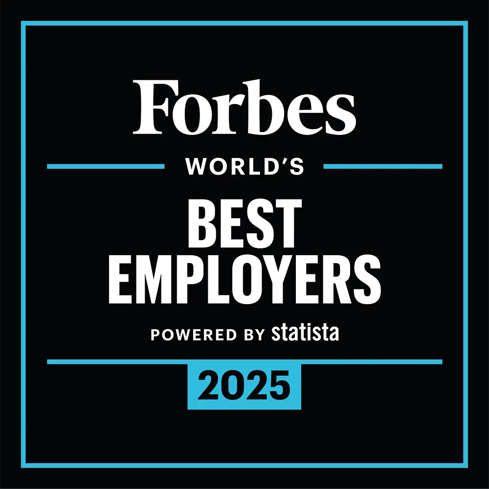 Логотип нагороди Forbes World’s Best Employers.