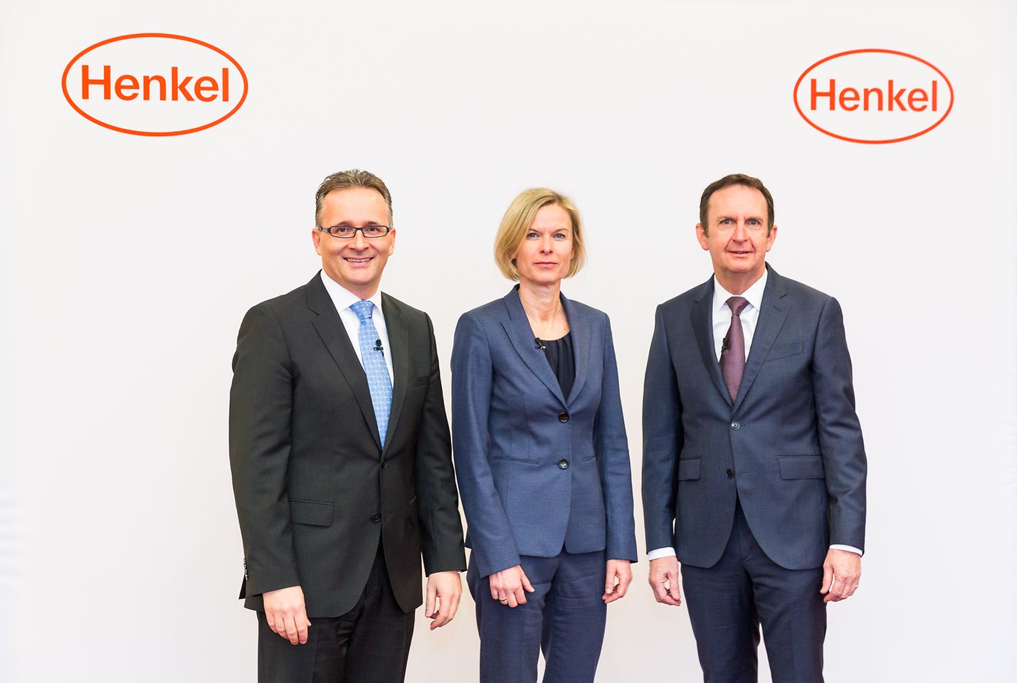 

At the press conference: CEO Hans Van Bylen, Kathrin Menges, Executive Vice President Human Resources, and CFO Carsten Knobel (from right)